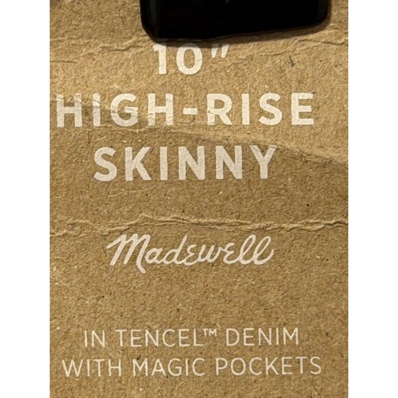 Madewell 10" High-Rise Skinny Jeans In Tencel Denim With Magic Pockets Button Fl - Picture 2 of 12